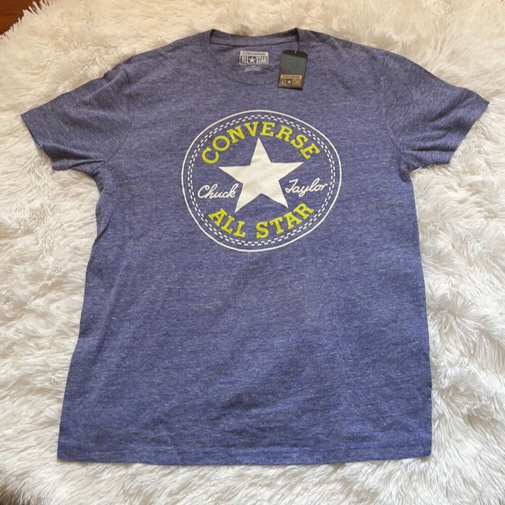 Converse Radio Blue/Green Small T-Shirt - Picture 1 of 7